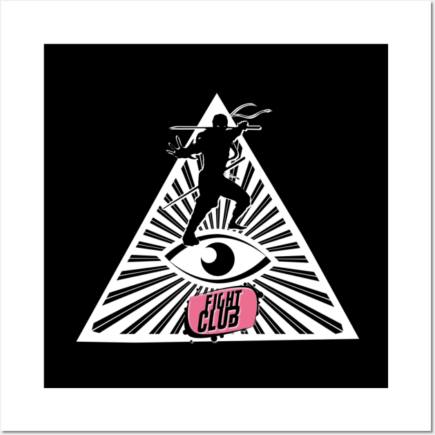 Illuminati Fightclub Ninja Wall Art by EnchantedTikiTees